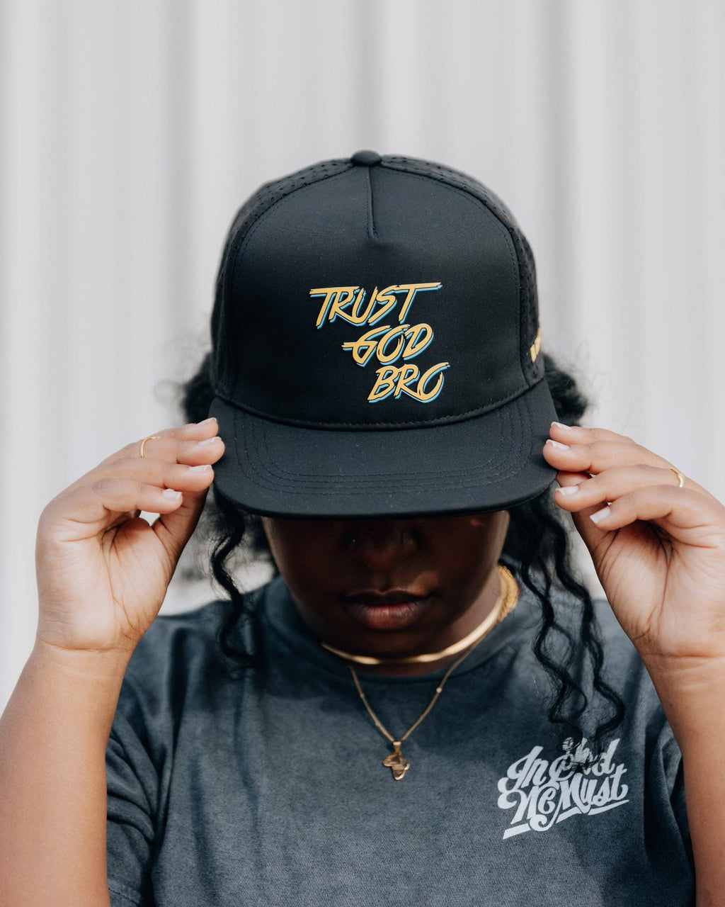 'Trust God Bro' Hat: Curved Brim