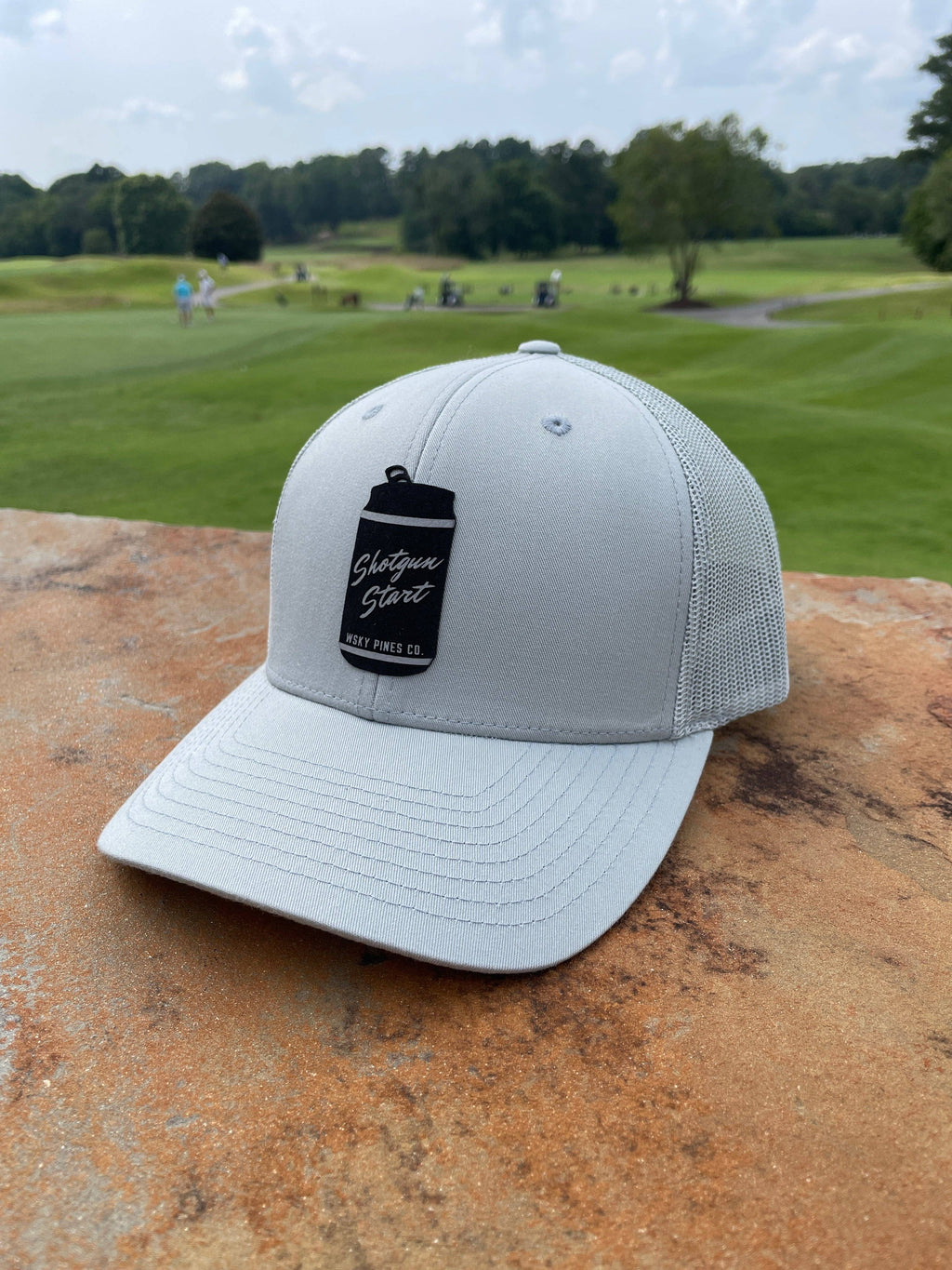 Grey & White "Shotgun Start" Hat: Grey