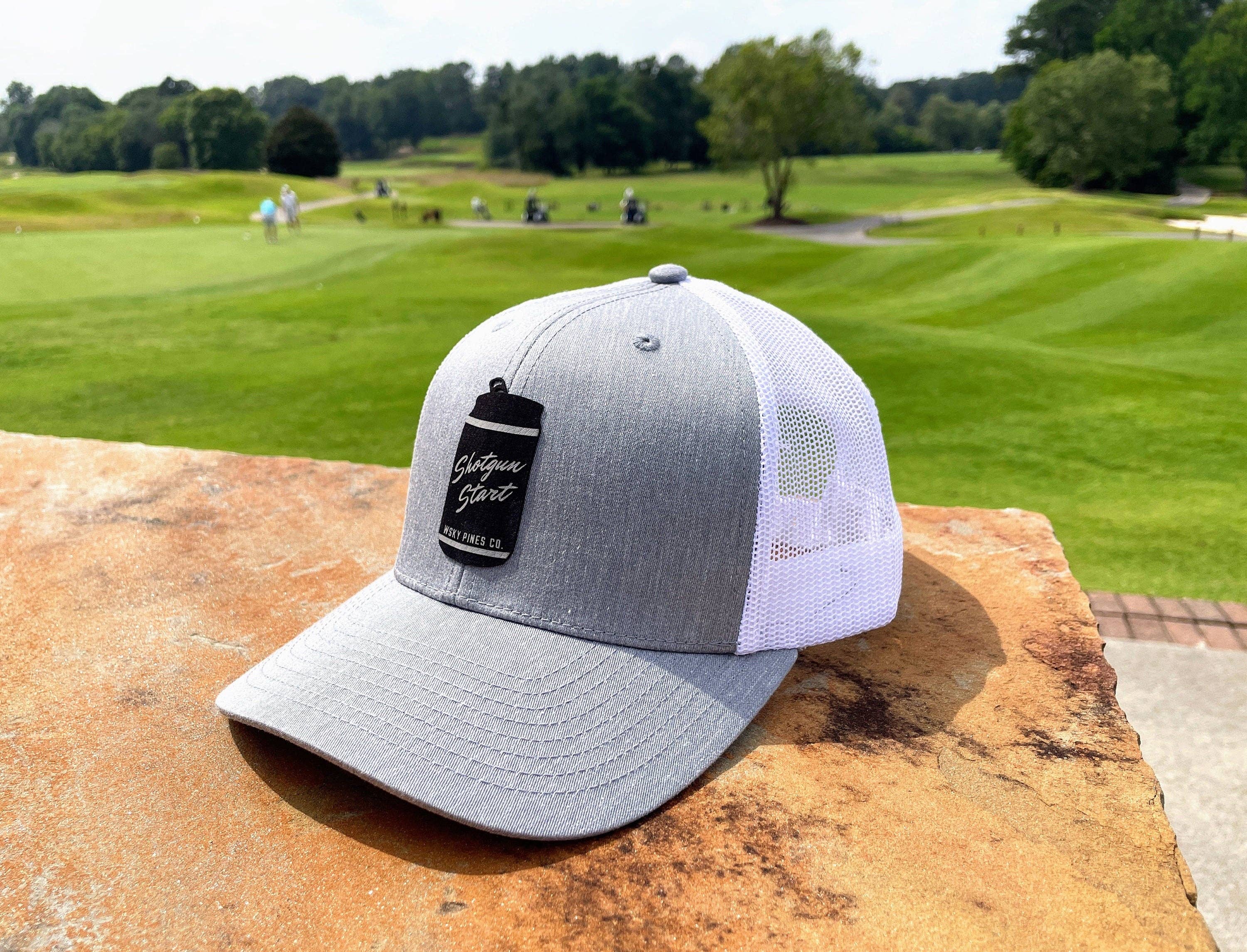 Grey & White "Shotgun Start" Hat: Grey