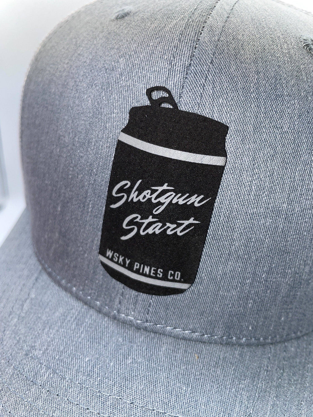 Grey & White "Shotgun Start" Hat: Grey