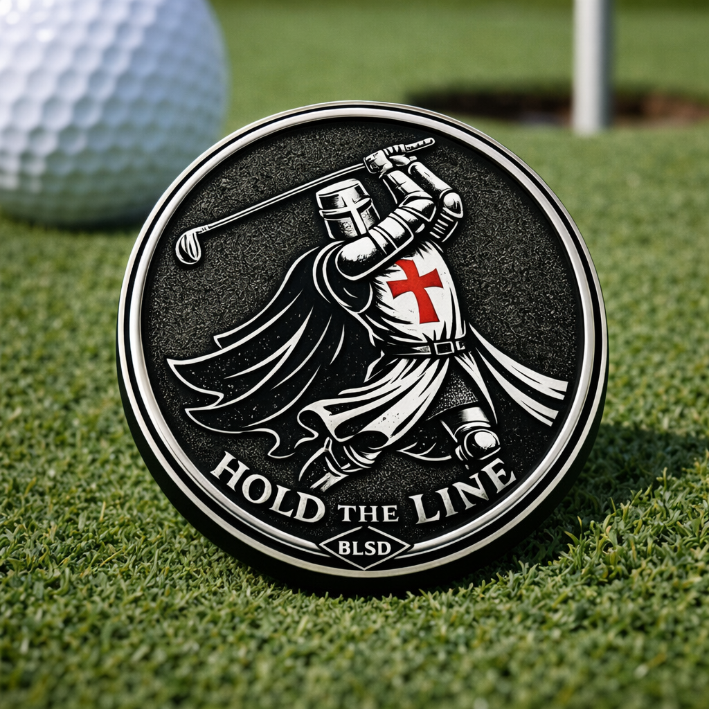 Knight Templar Ball Marker- Soft Enamel